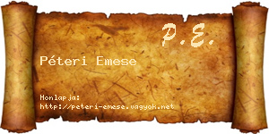 Péteri Emese névjegykártya